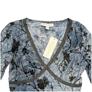 NWT Thirty/Thirty Velvet Burnout Mesh Top Sz S | Whimsigoth Fairy Goblincore